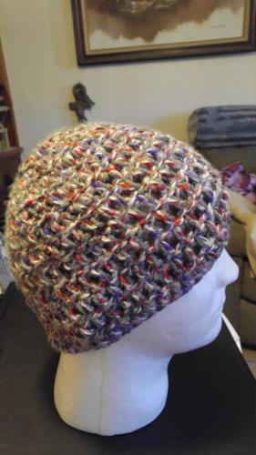 Crochet Hat, Single layer, multicolor. $20
