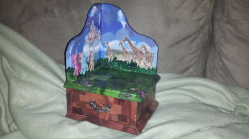 Decoupage Jewelry Box Nature Scene