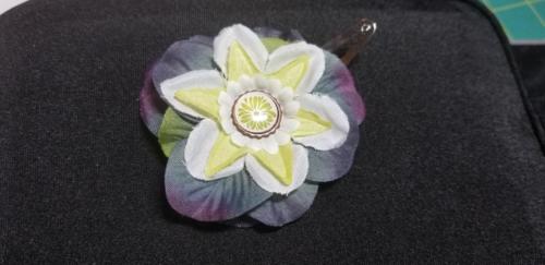 Flower Barrette Multi Color/Yellow