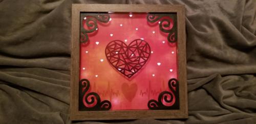 Illumiscape Geometric Heart Daytime, lights on