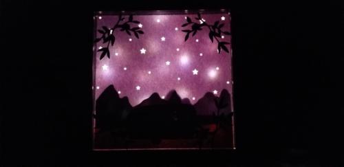 Illumiscape Maroon Camper night time
