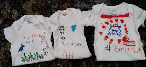 Baby Onsies made by Cousins